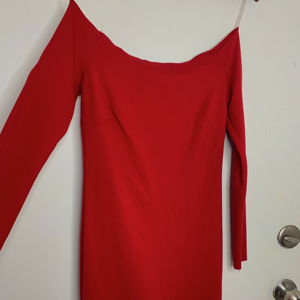 Red Mini dress off the shoulder